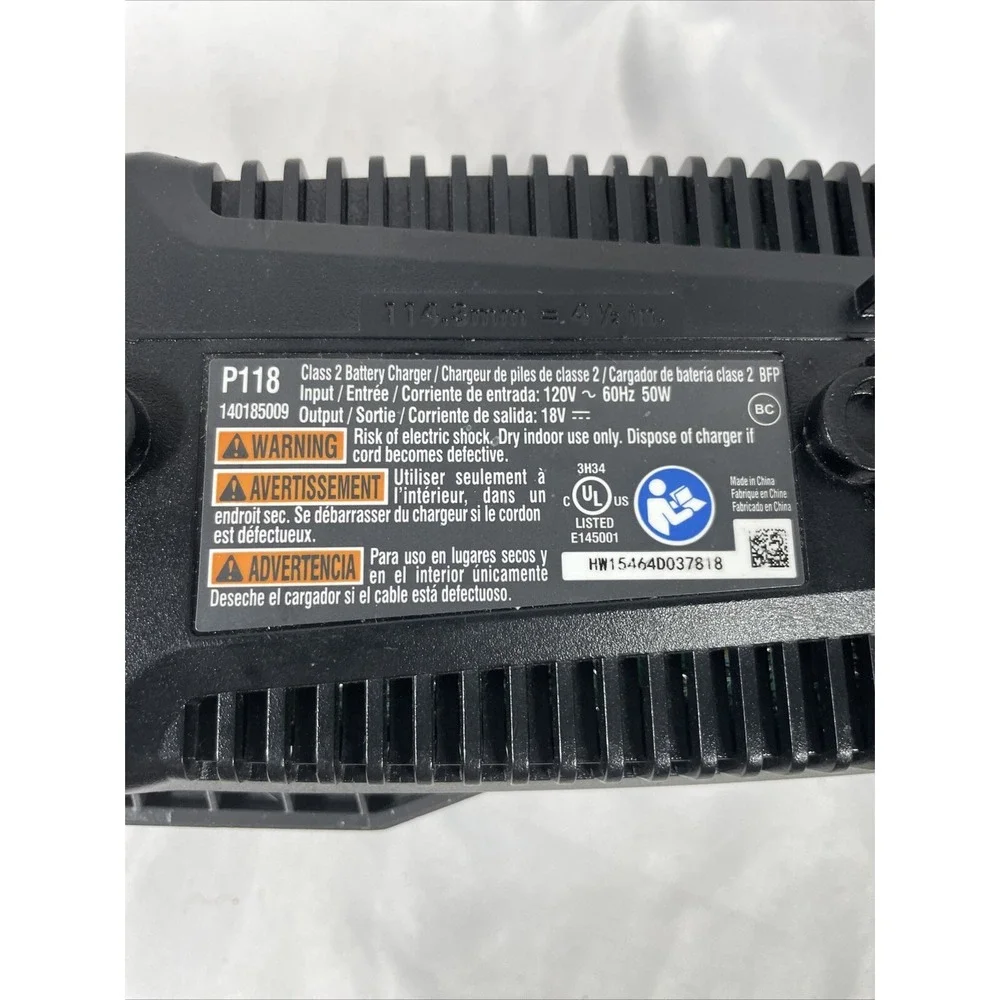 Ryobi One+ P118 18V NiCd Lithium Ion Battery Charger Power Tool Charging Dock
